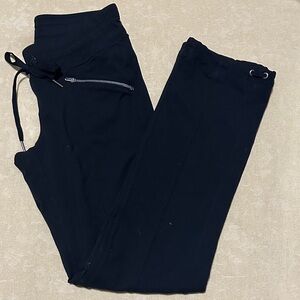 Athleta Metro Slouch Black Drawstring Jogger Pants with Zip Pocket